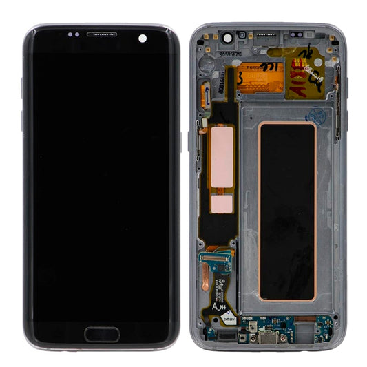 LCD Digitizer Screen Assembly With Frame for Galaxy S7 Edge G935 - Black