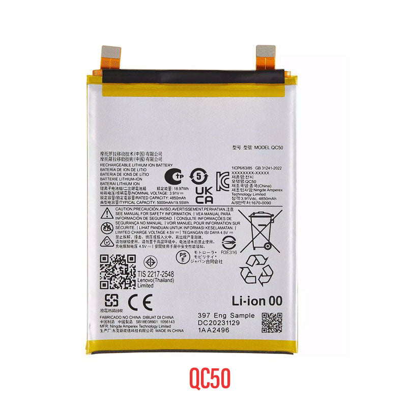 QC50 Battery Replacement Compatible For Motorola Moto Edge 50 Fusion/ Edge 2024
