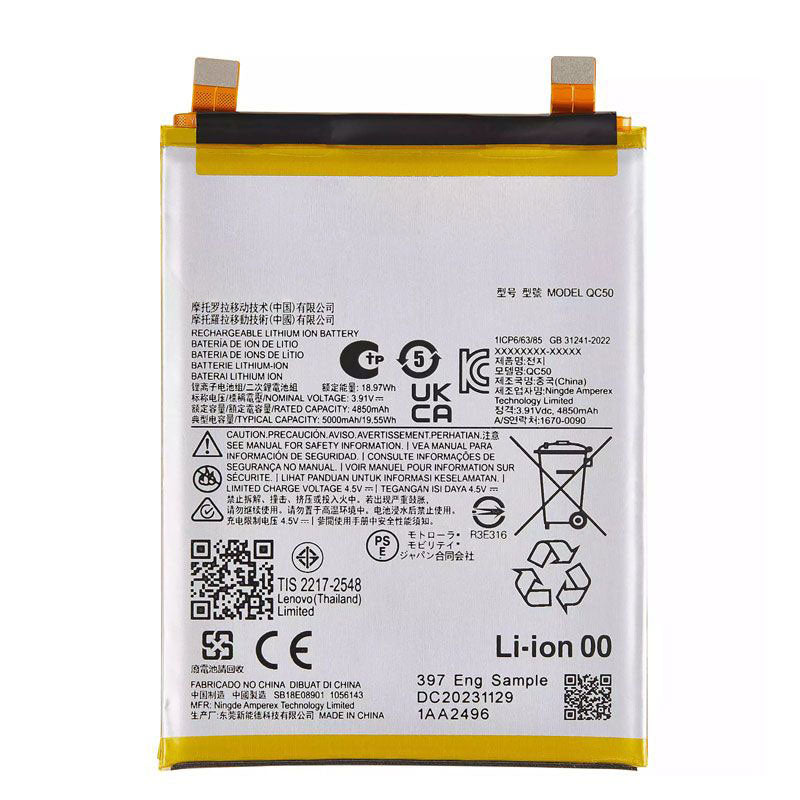 QC50 Battery Replacement Compatible For Motorola Moto Edge 50 Fusion/ Edge 2024