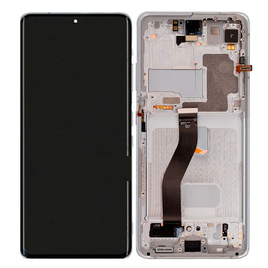 LCD Digitizer Screen Assembly with Frame Service Pack Replacement for Galaxy S21 Ultra G998 - Phantom Silver