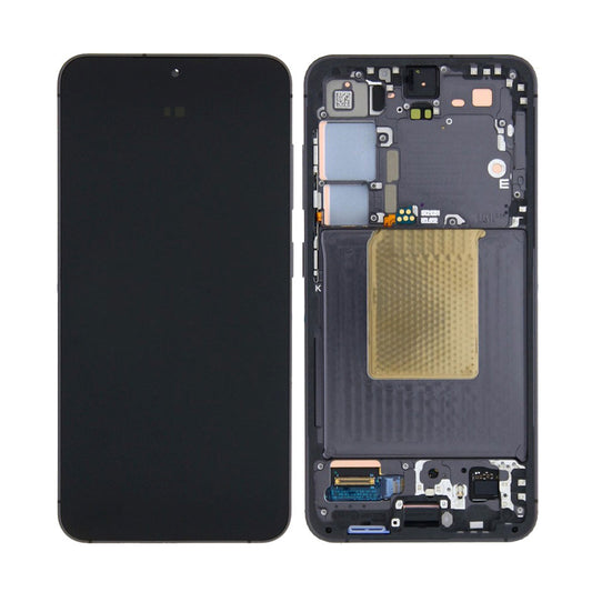 LCD Digitizer Screen Assembly with Frame Service Pack Replacement for Galaxy S24 S921 - Onyx Black