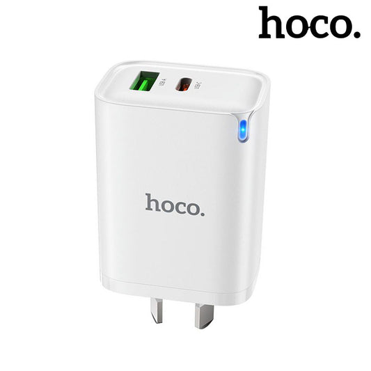 Hoco 30W Fast Charging Wall Charger Adaptor USB-C + USB-A DNU3