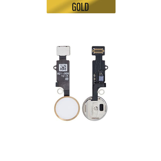Aftermarket Home Button and Flex Cable 6th gen For iPhone 8 / 8 Plus / 7 / 7 Plus/ SE 2020 - Gold