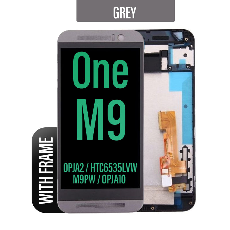 LCD Touch Screen Assembly With Frame For HTC One M9  - Grey