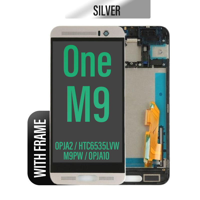 LCD Touch Screen Assembly With Frame For HTC One M9 - Silver