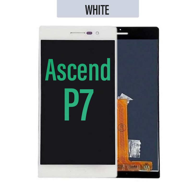 LCD Digitizer Screen Assembly Replacement for Huawei Ascend P7-White