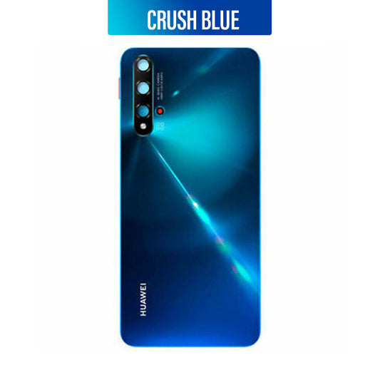 Back Glass Cover with Camera Lens For Huawei Nova 5T-Crush Blue