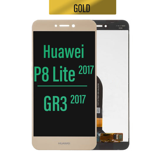 LCD Digitizer Screen Assembly Replacement for Huawei P8 Lite 2017/ GR3 2017 -Gold