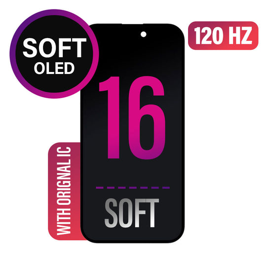 iPhone 16 Screen Replacement Assembly -SOFT OLED Soldered Original IC