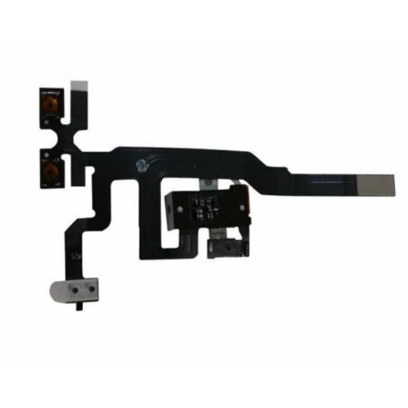 Volume Button Flex Cable with Handsfree Port For iPhone 4S - Black