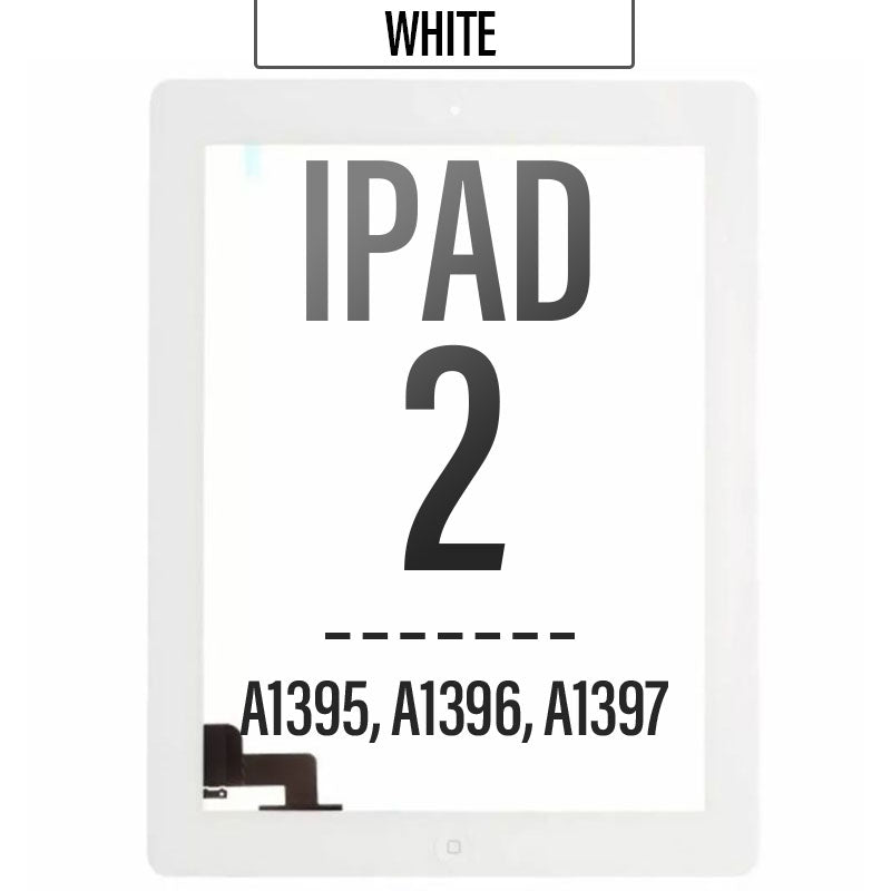 Touch Screen Assembly with Adhesive Tape and Home Key For iPad 2  - White