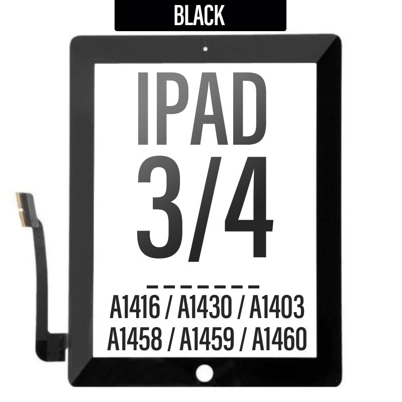 Touch Screen Digitizer with Adhesive Tape For iPad 3/ 4 - Black