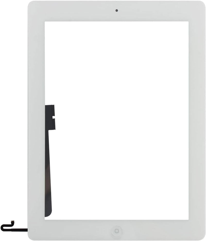 Full Assembly Touch Screen Digitizer with Home Button and Adhesive Tape For iPad 4 - White