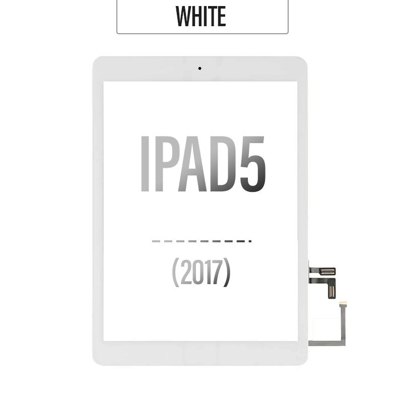 Touch Screen Digitizer Home Button Assembly With Adhesive For iPad  5th Gen - White