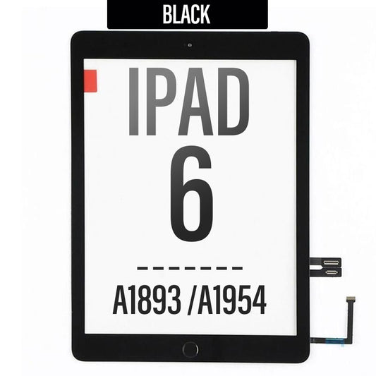 Touch Screen Digitizer with Adhesive For iPad 6th Gen 2018 (A1893/A1954) - Black (With Home Button) (Copy)