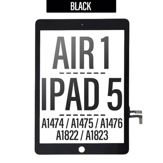 Touch Screen Digitizer With Adhesive Tape For iPad Air/ 5th Gen - Black