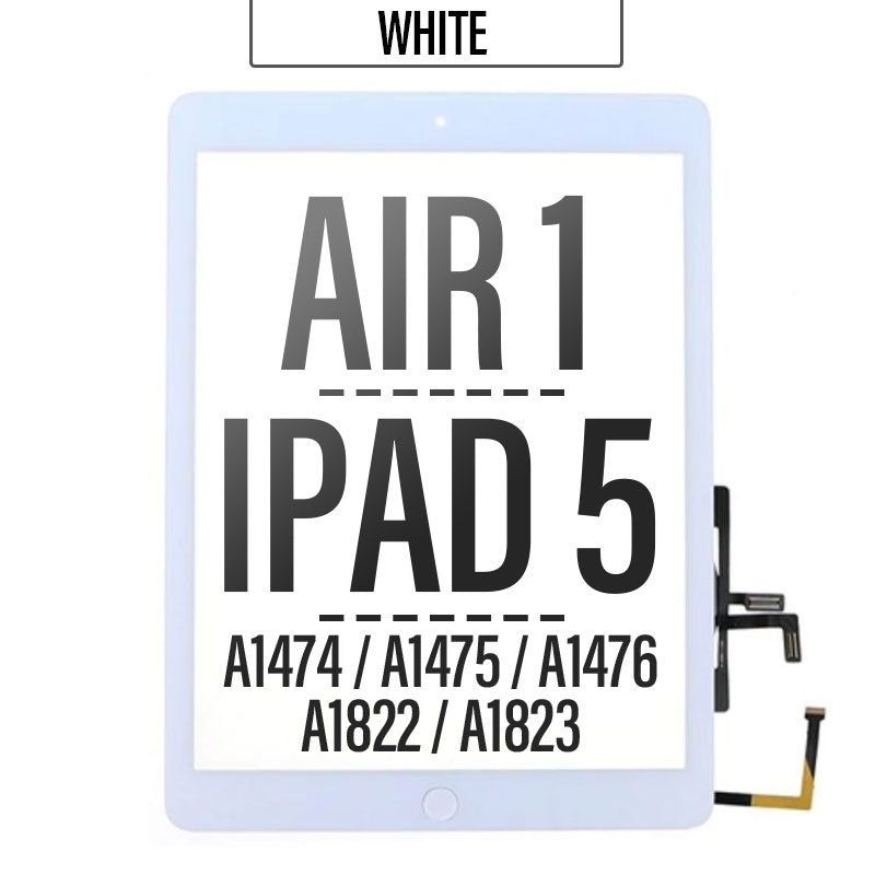 Touch Screen Digitizer Home Button Assembly With Adhesive For iPad Air - White