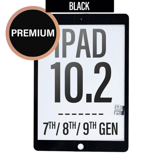 Touch Screen Digitizer with Adhesive For iPad 7th Gen/ 8th Gen/ 9th Gen (10.2 inch) - Black(No Home Button)
