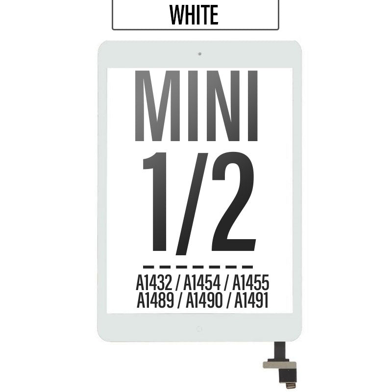 Touch Screen with Home Button IC Module Assembly For iPad Mini/ Mini 2 -White
