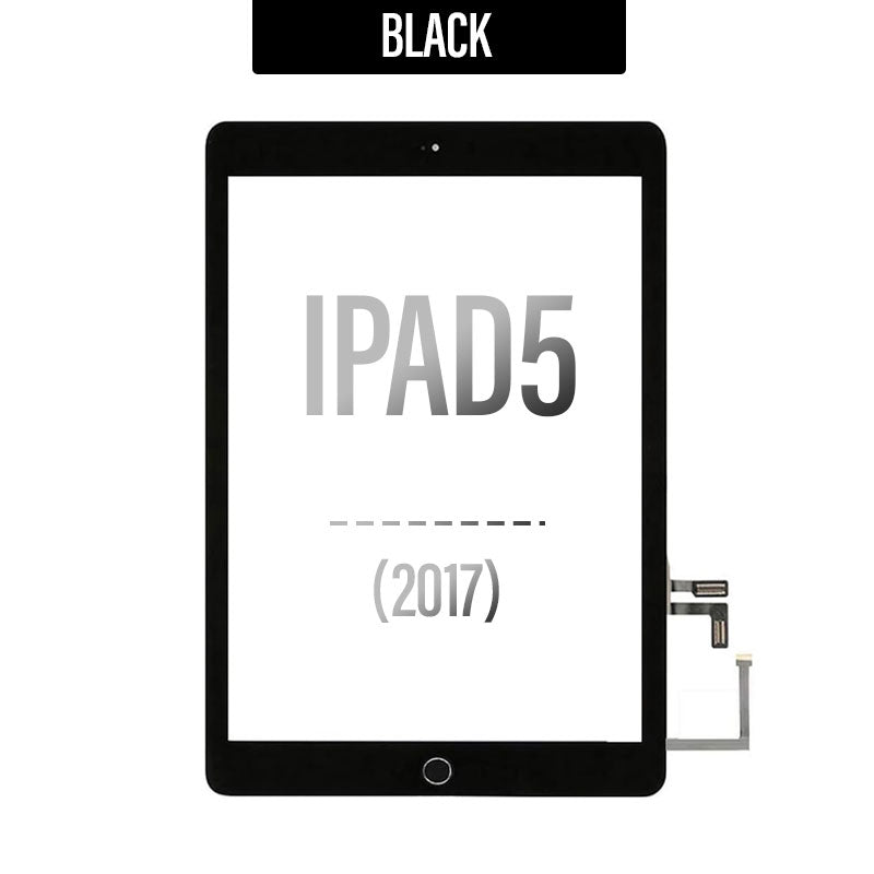 Touch Screen Digitizer Home Button Assembly With Adhesive For iPad  5th Gen - Black