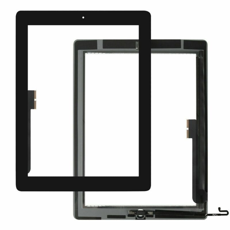 Full Assembly Touch Screen Digitizer with Home Button and Adhesive Tape For iPad 4 - Black