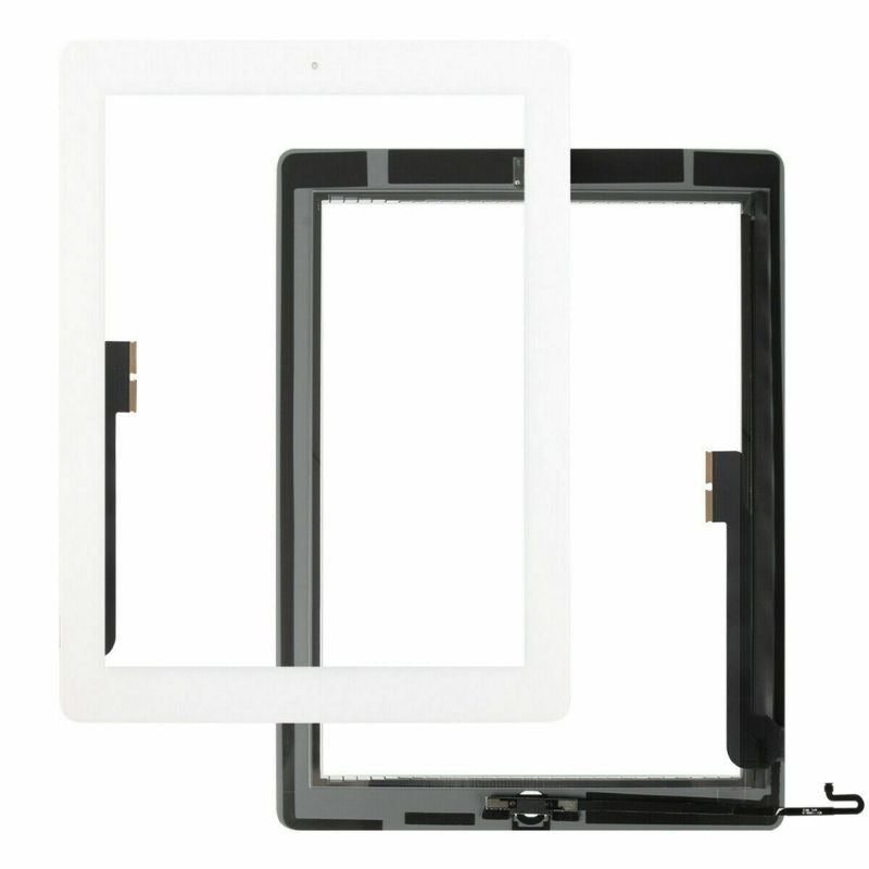 Full Assembly Touch Screen Digitizer with Home Button and Adhesive Tape For iPad 4 - White