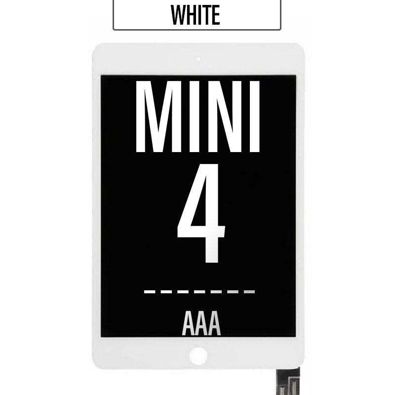 LCD Touch Screen Assembly For iPad Mini 4 - White, WITH SENSOR FLEX AAA HIGH