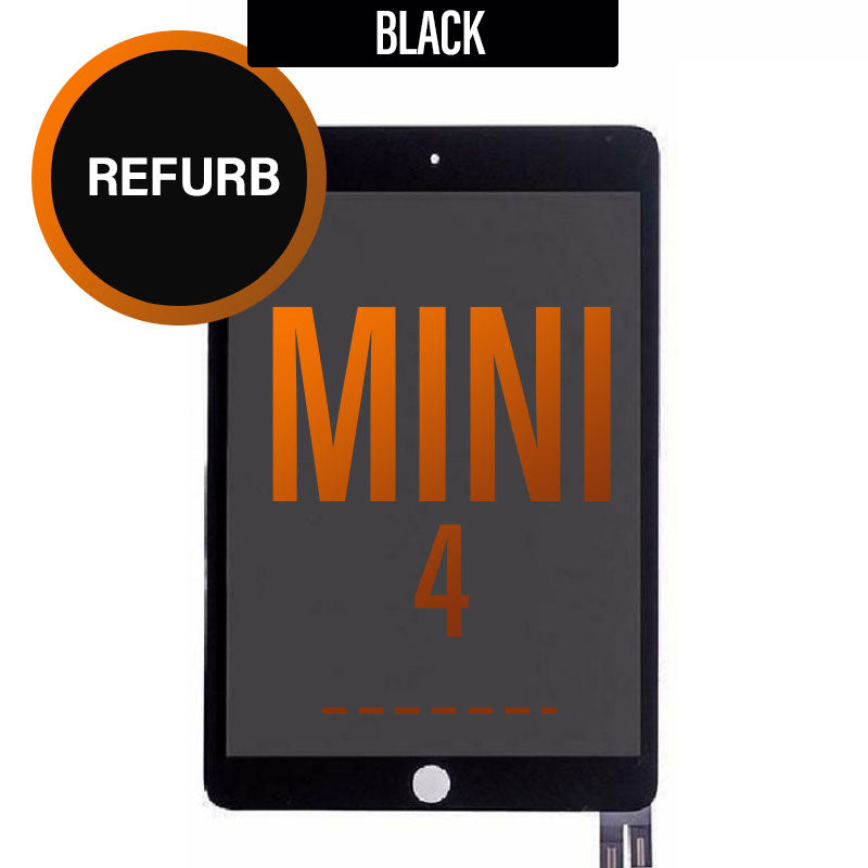 LCD Touch Screen Assembly For iPad Mini 4  - Black, Refurb Quality with Original LCD