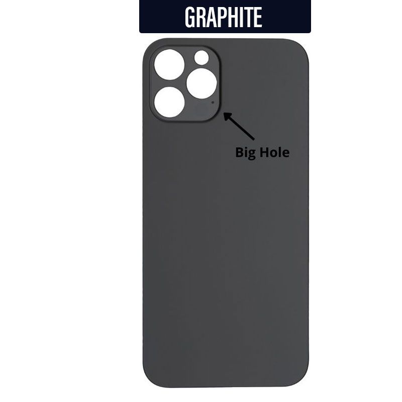 iPhone 12 Pro Back Glass Cover (Big Camera Hole) - Graphite