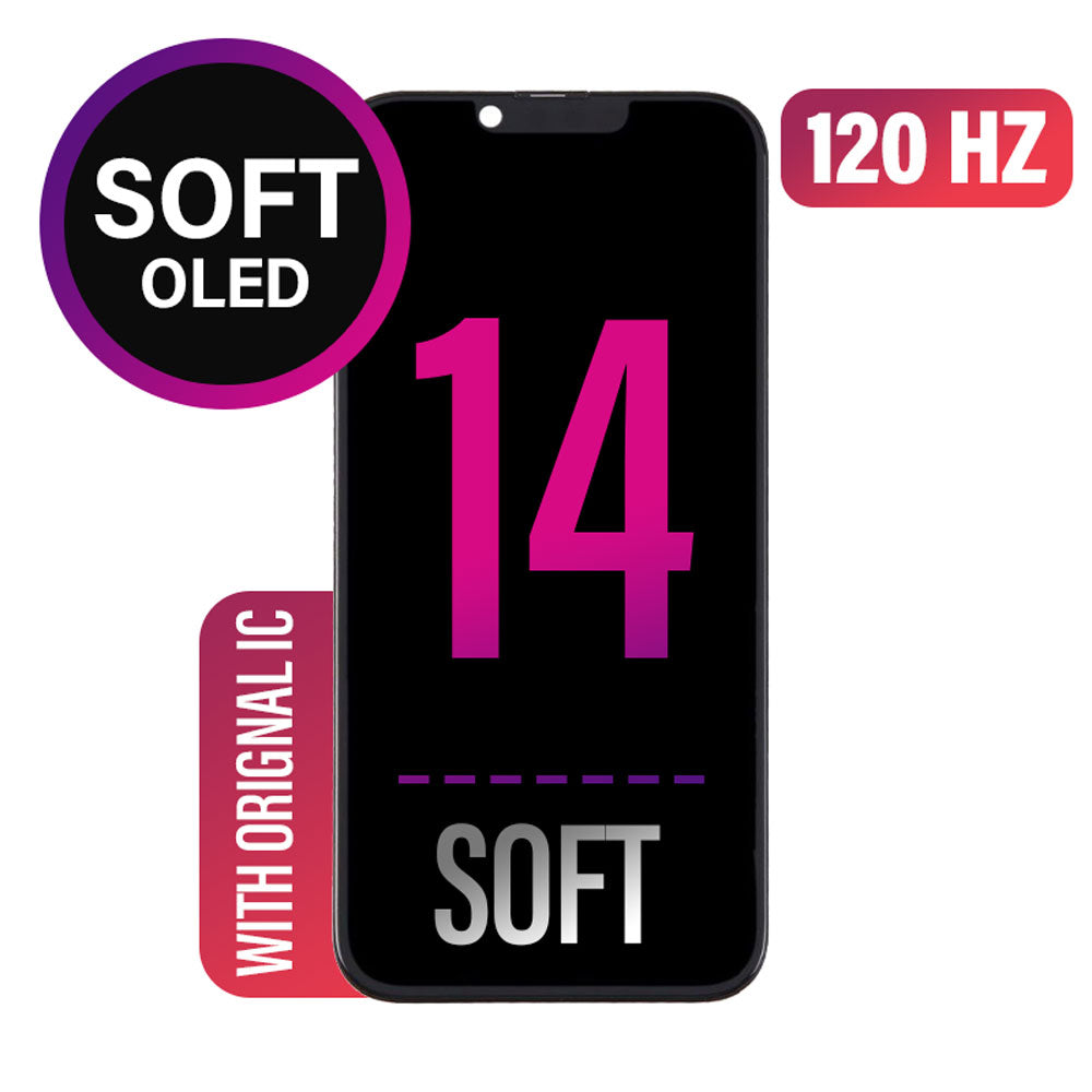 iPhone 14 Screen Replacement Assembly -SOFT OLED Soldered Original IC