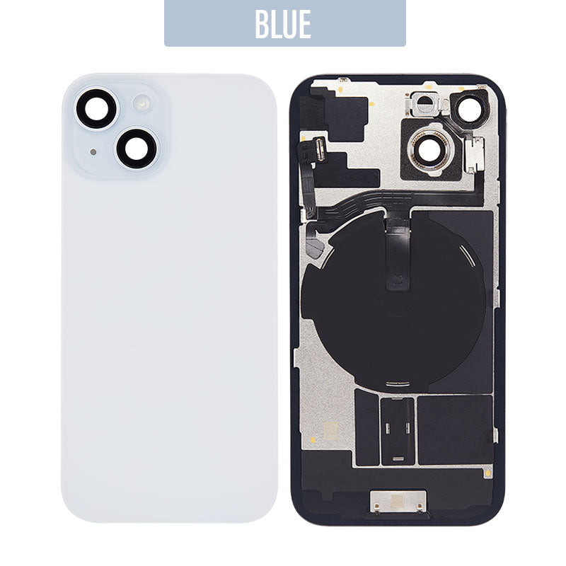 Back Glass Cover For iPhone 15 (With Camera Frame and Wireless Charging Flex)