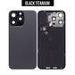 Back Glass Cover For iPhone 15 Pro Max (With Camera Frame and Wireless Charging Flex)