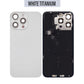 Back Glass Cover For iPhone 15 Pro Max (With Camera Frame and Wireless Charging Flex)
