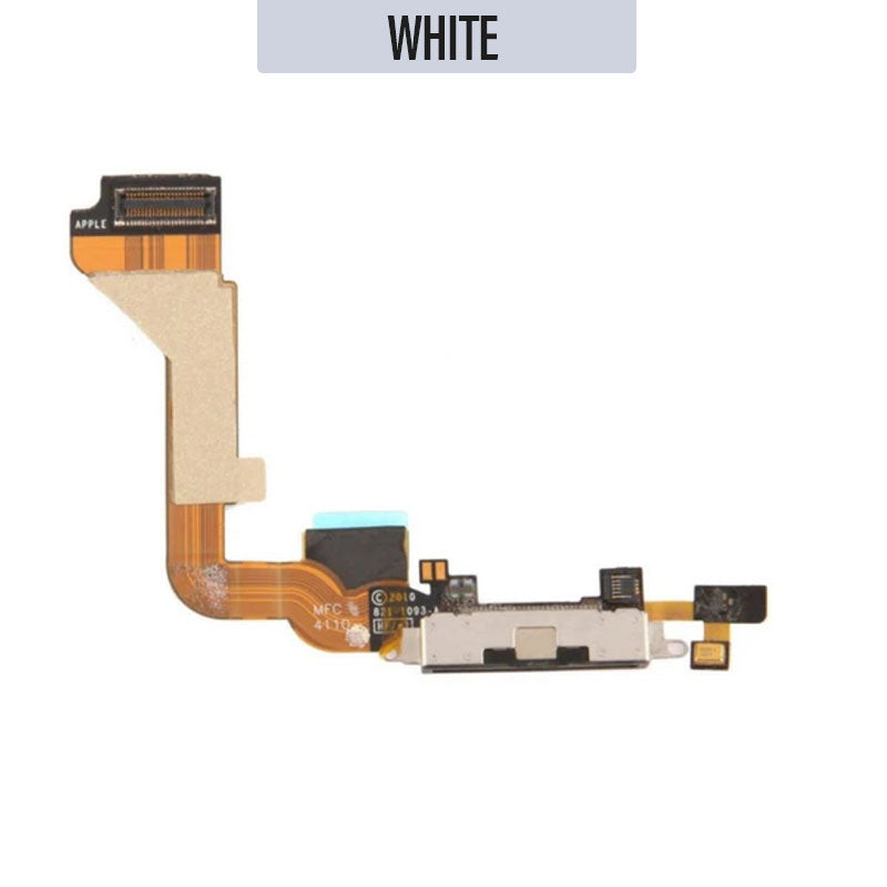 Charging Port Flex Cable with Mic For iPhone 4 - White