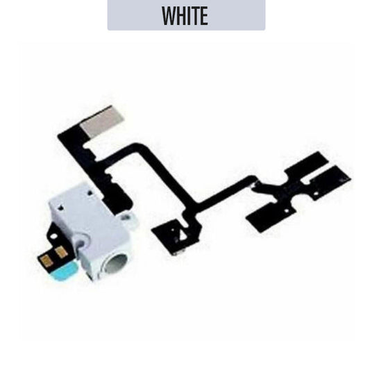 Volume Button Flex Cable with Handsfree Port For iPhone 4 - White