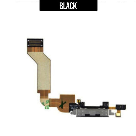 Charging Port Flex Cable with Mic For iPhone 4S - Black