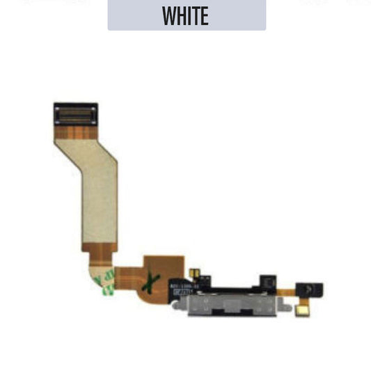 Charging Port Flex Cable with Mic For iPhone 4S - White