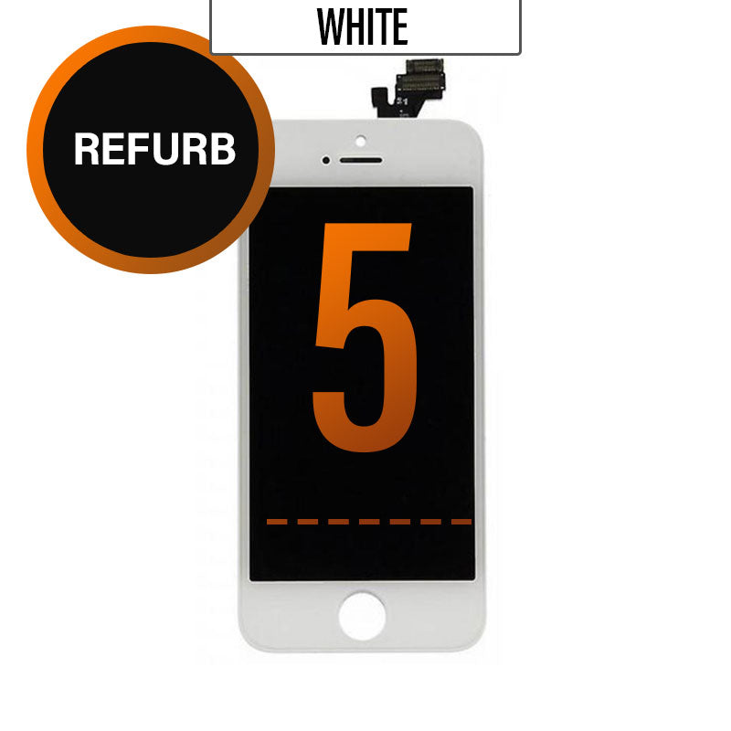LCD Touch Screen Assembly For iPhone 5 - White, Refurbished