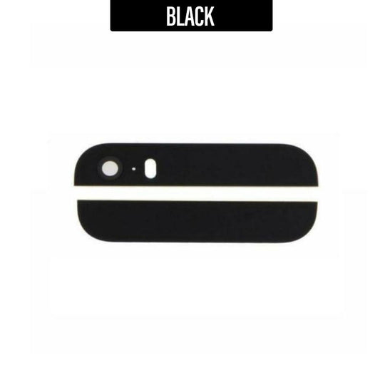 Upper Lower Glass for Back Cover For iPhone 5 - Black