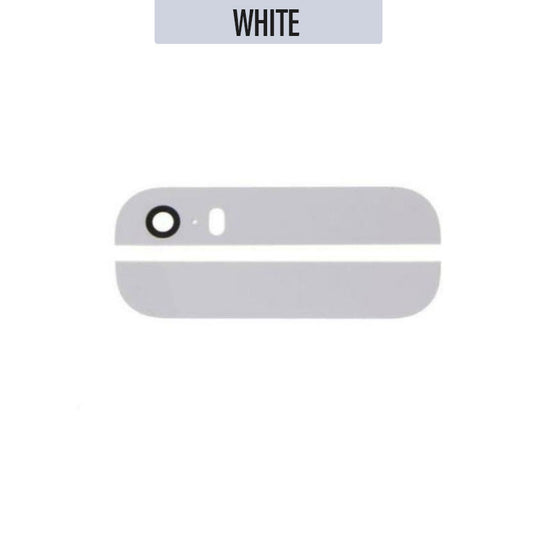 Upper Lower Glass for Back Cover For iPhone 5 - White