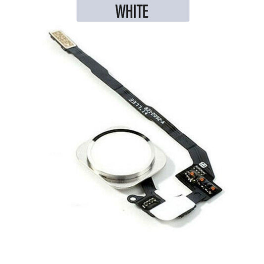 Home Button Flex Cable Full Assembly For iPhone 5S / SE - White