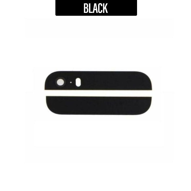 Upper Lower Glass for Back Glass For iPhone 5S - Black