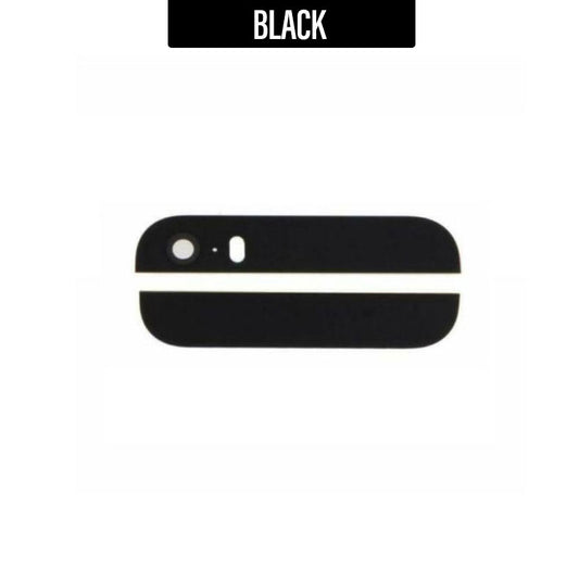 Upper Lower Glass for Back Glass For iPhone 5S - Black