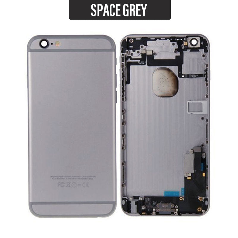 Back Housing with Parts For iPhone 6 Plus - Black