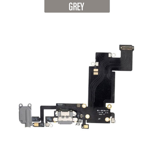 Charging Port Flex Handsfree Port Cable with Mic For iPhone 6S Plus - Grey