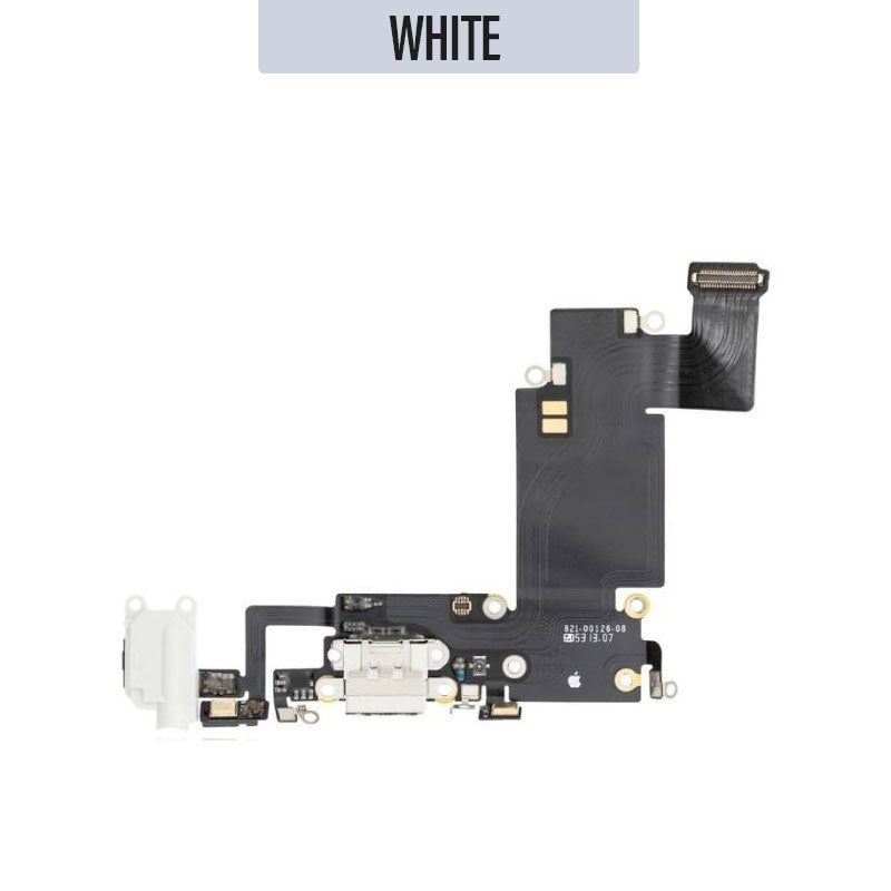 Charging Port Flex Handsfree Port Cable with Mic For iPhone 6S Plus - White