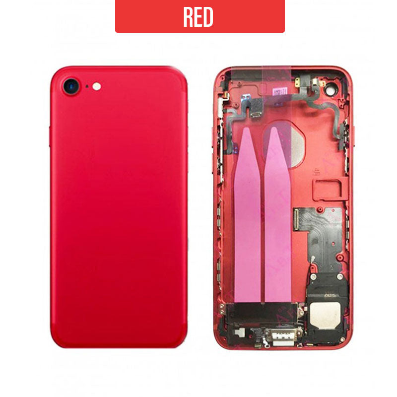 Back Housing with small Parts For iPhone 7 - Red