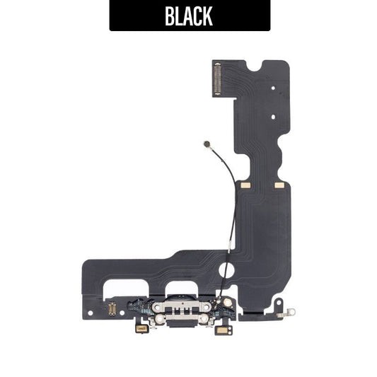 Charging Port Flex Cable with Micrphone For iPhone 7 Plus - Black