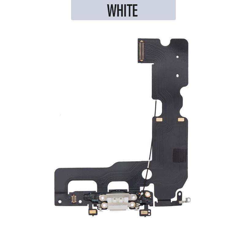 Charging Port Flex Cable with Micrphone For iPhone 7 Plus - White