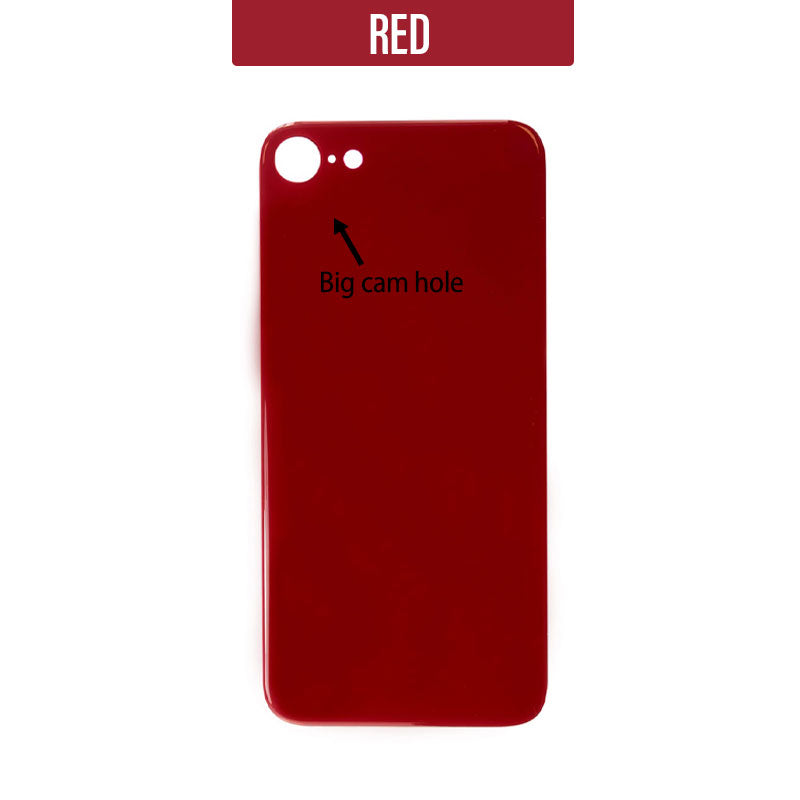 Back Glass Cover (Big Camera Hole) For iPhone 8 - Red